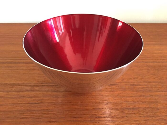 mid century scandinavian silver plated bowl from dsg denmark 1950s 2