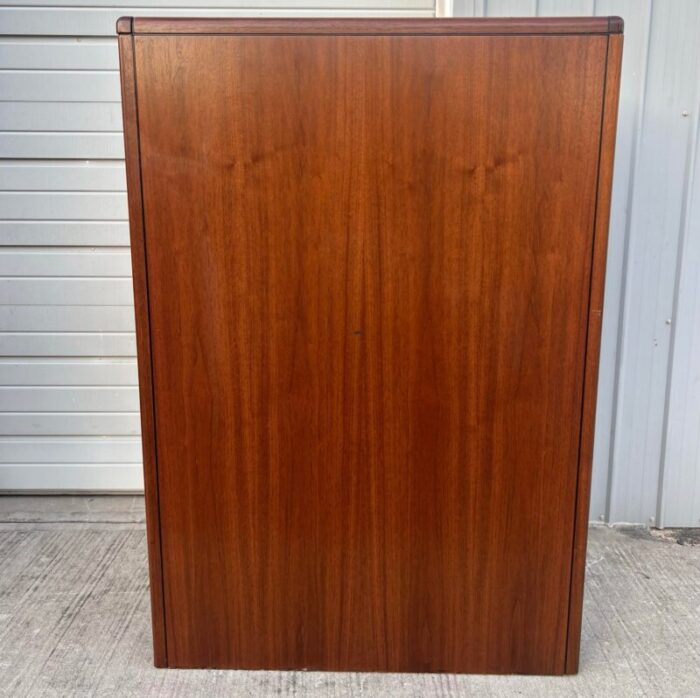 mid century style walnut lateral filing cabinet 5901