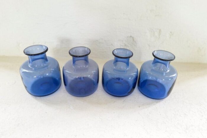 mid century vases by per lutken for holmegaard denmark set of 7 10