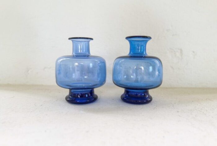 mid century vases by per lutken for holmegaard denmark set of 7 12