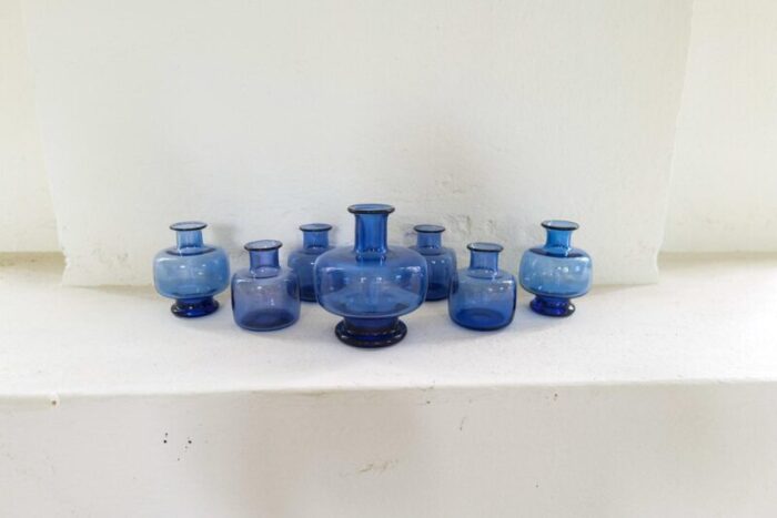 mid century vases by per lutken for holmegaard denmark set of 7 5