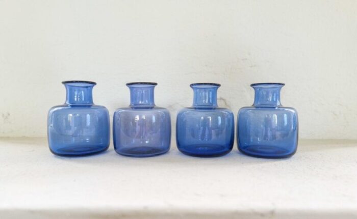 mid century vases by per lutken for holmegaard denmark set of 7 9