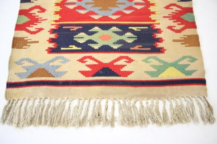 mid century wool reversible kelim rug 1960s 3