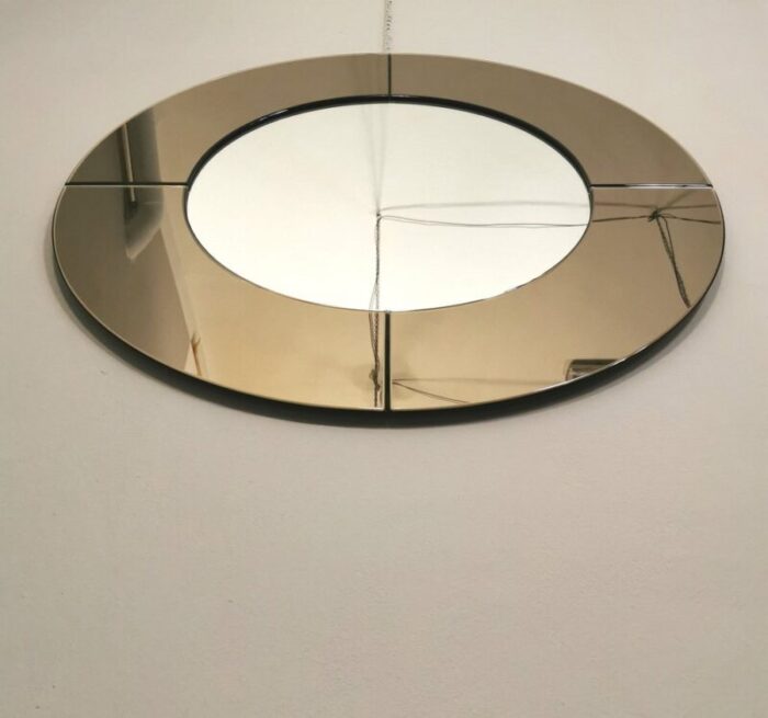 mirrored glass wall mirror italy 1970s 5