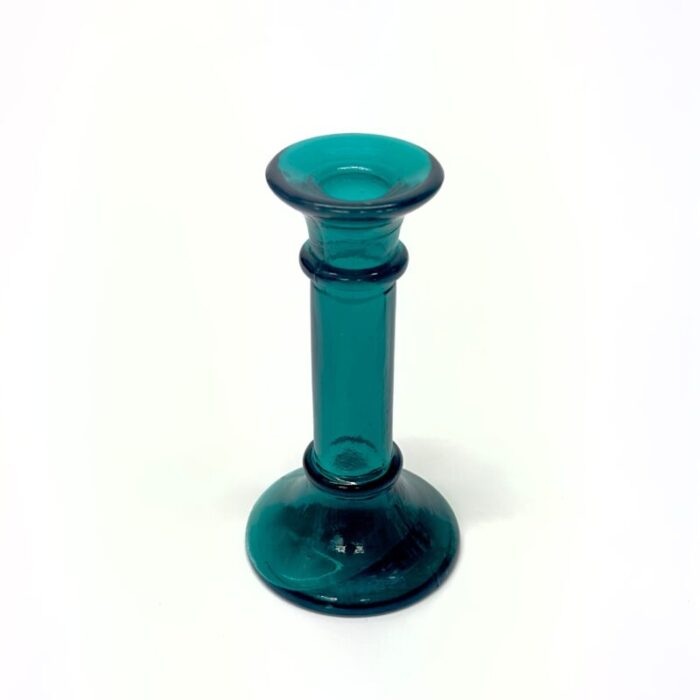 mixed green glass candle holder curation group of 5 5326