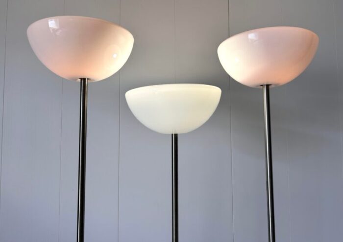 mod papavero floor lamps by achille castiglioni for flos 1964 set of 3 0588