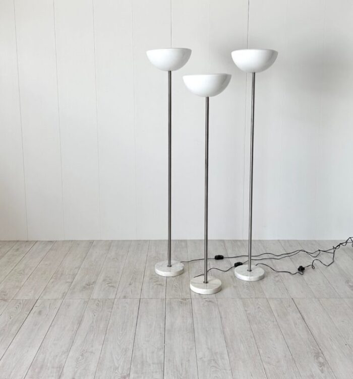 mod papavero floor lamps by achille castiglioni for flos 1964 set of 3 5845