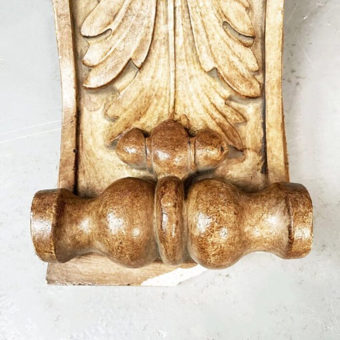 modern italian brown plaster capitals 1990s set of 2 10