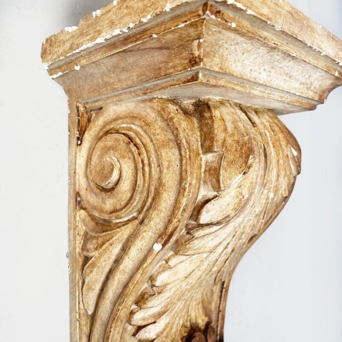 modern italian brown plaster capitals 1990s set of 2 8