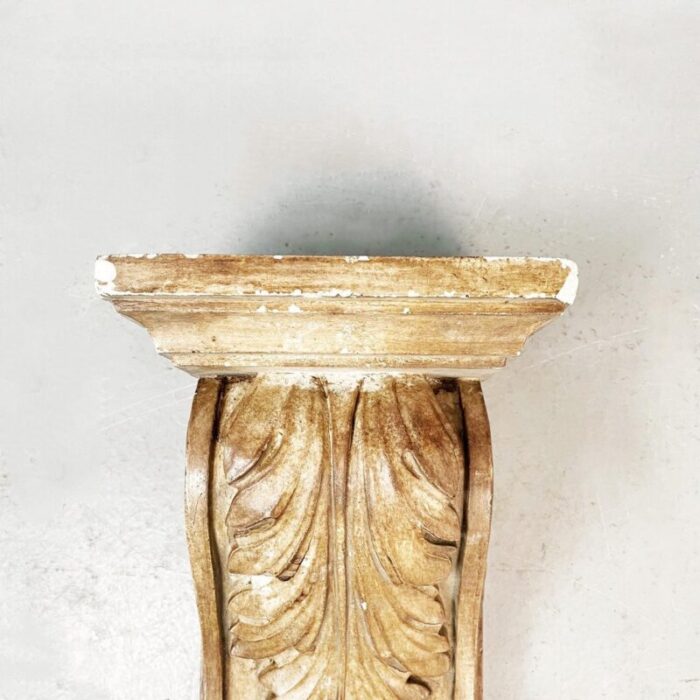 modern italian brown plaster capitals 1990s set of 2 9