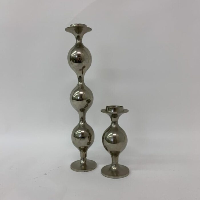 modular candlesticks 1970s set of 2 1