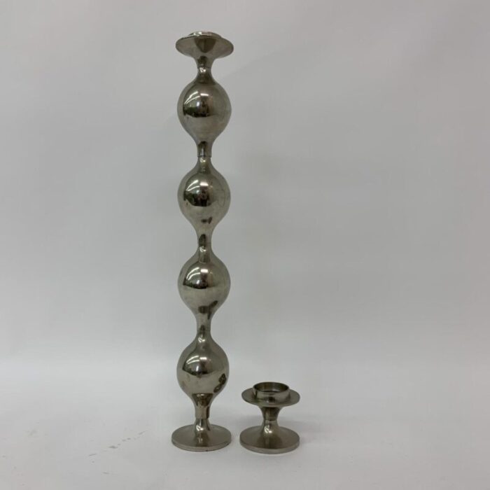 modular candlesticks 1970s set of 2 4