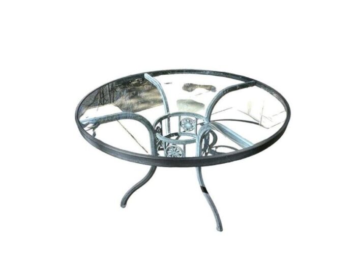 molla glass top garden table 6014