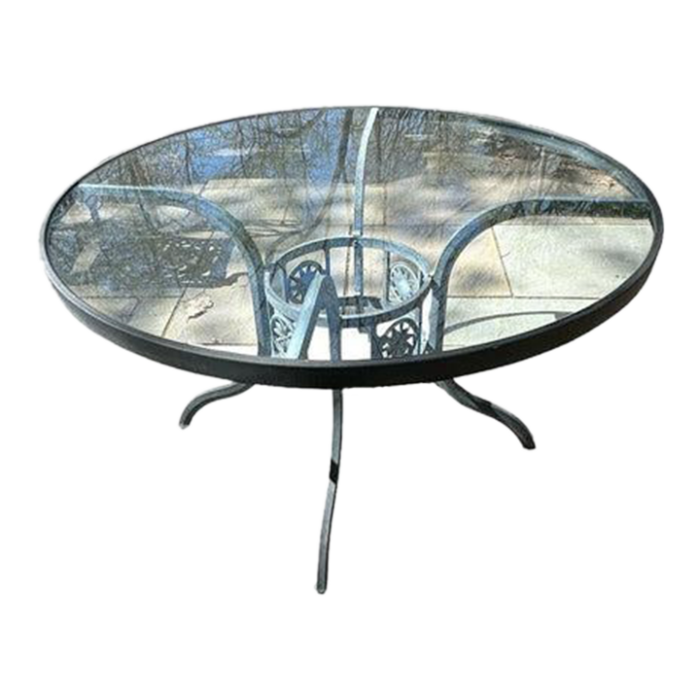 molla glass top garden table 7334