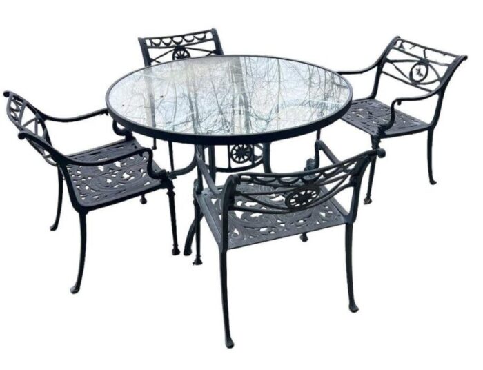 molla glass top garden table 9153