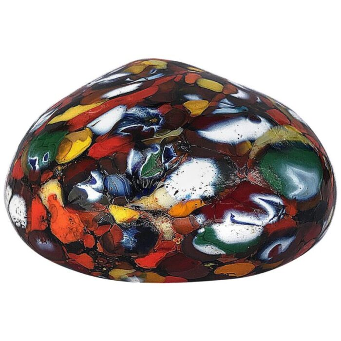 multi color murano glass paperweight 1