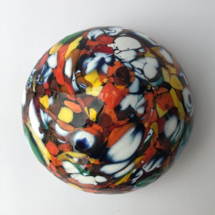 multi color murano glass paperweight 6