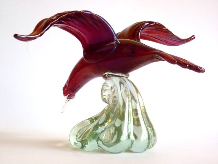 murano glass bird by alfredo barbini for pauly c 1940s 3