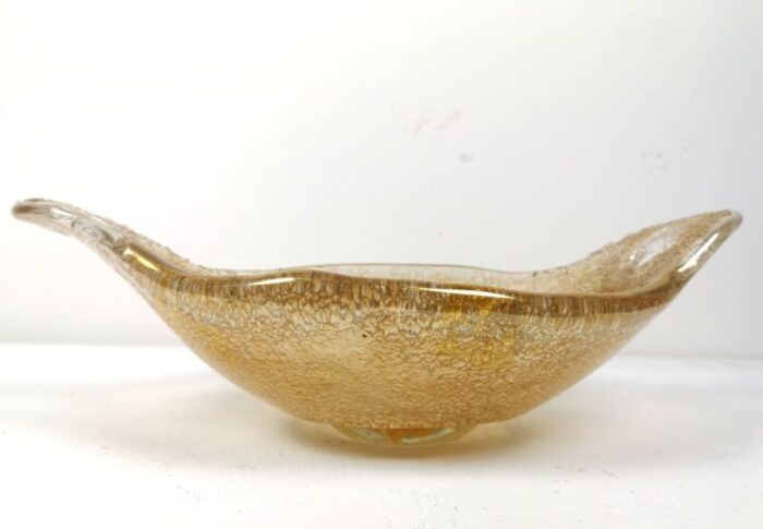 murano glass gold flake catch all bowl 1970s 4