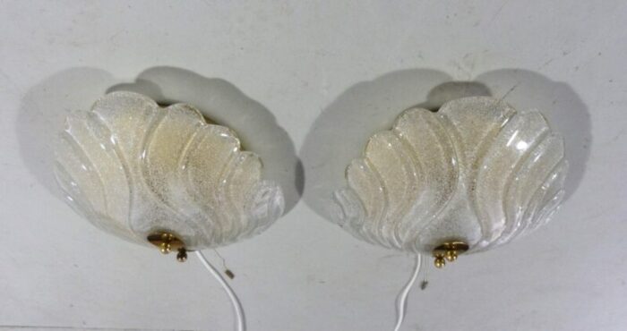 murano glass wall lamps by hillebrand 1960s set of 2 1219