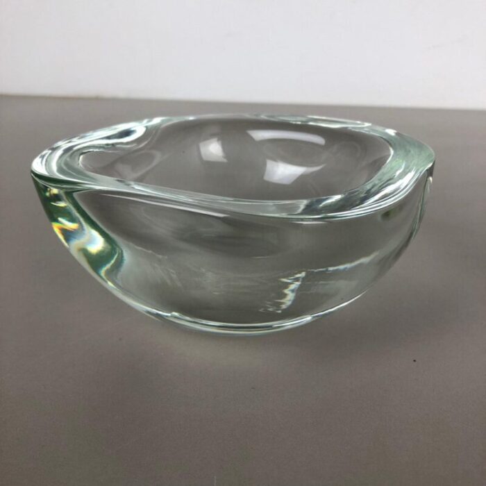 murano heavy glass shell bowls italy 1960s set of 2 7