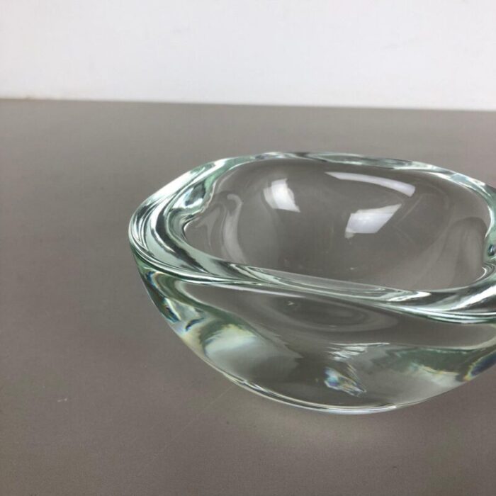 murano heavy glass shell bowls italy 1960s set of 2 8