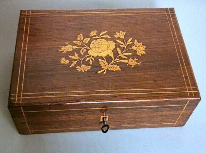 napoleon iii style walnut table box 1870s 1