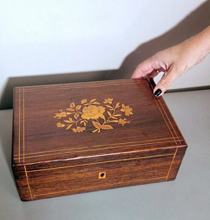 napoleon iii style walnut table box 1870s 20