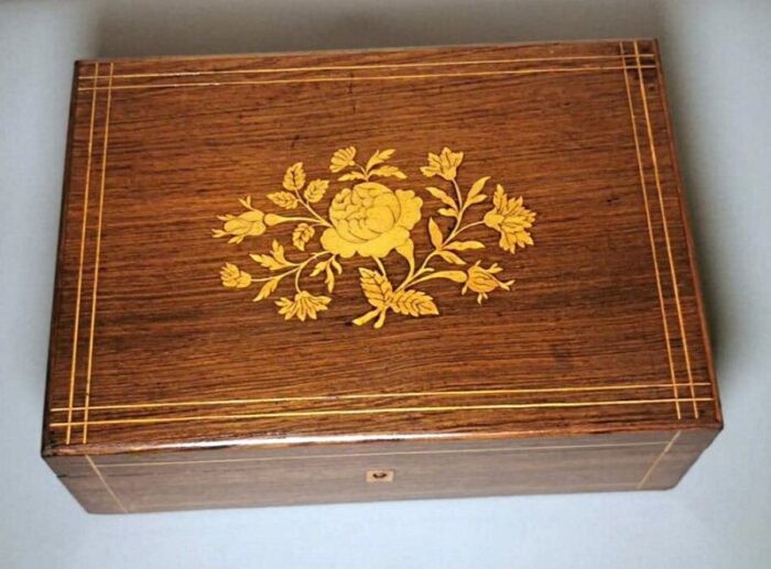 napoleon iii style walnut table box 1870s 4