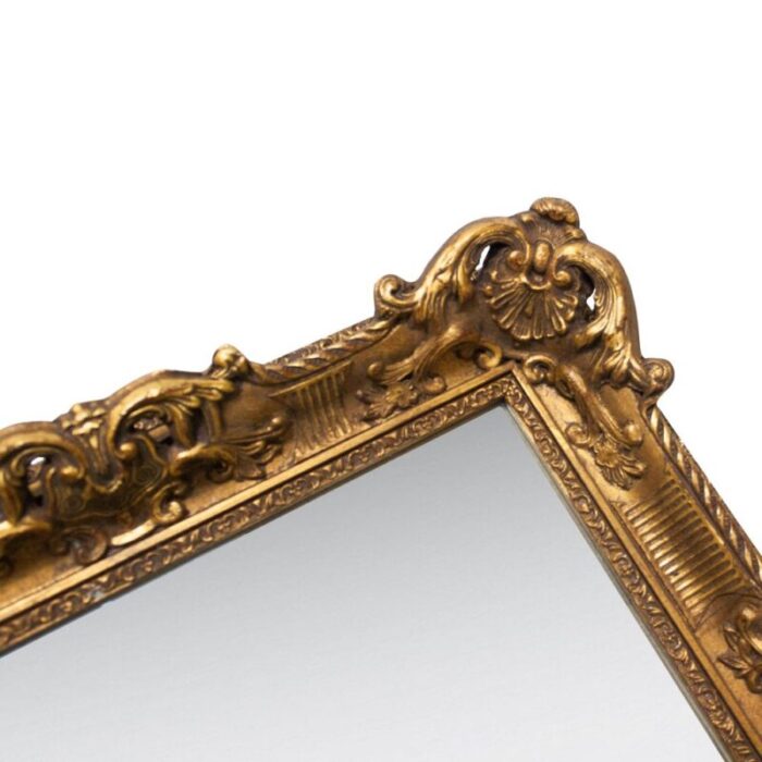 neoclassical spanish empire gold mirror in hand carved wood 1970 3