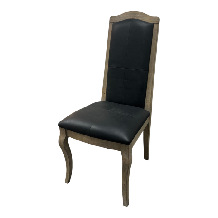 new international atelier cannes leather wood side chair 1510