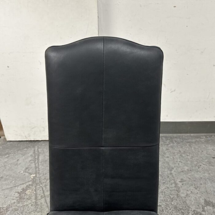 new international atelier leather wood side chair 6156