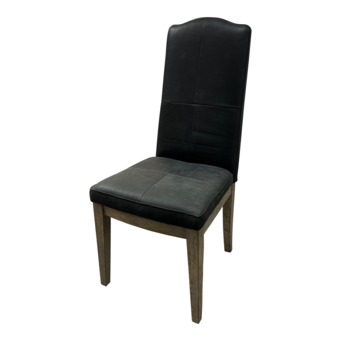 new international atelier leather wood side chair 9719