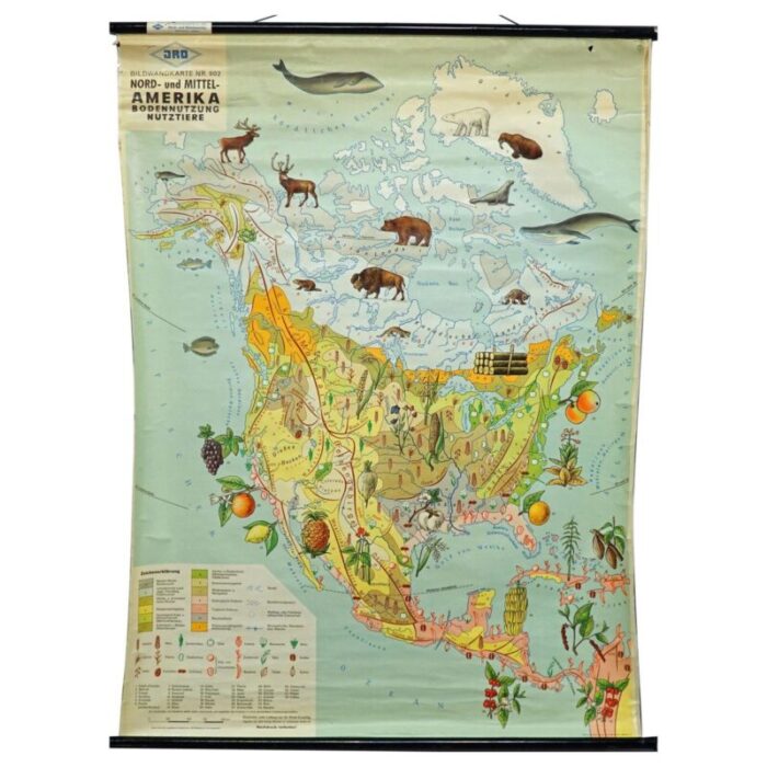 north america land use and livestock picture map 1970s 1