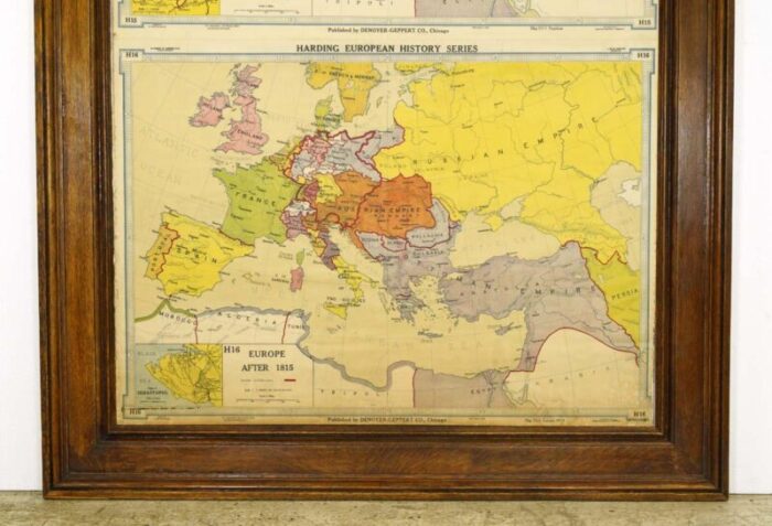 oak framed historical map of europe from 1810 1815 0067