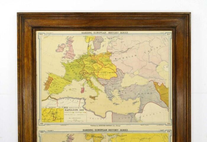 oak framed historical map of europe from 1810 1815 4625