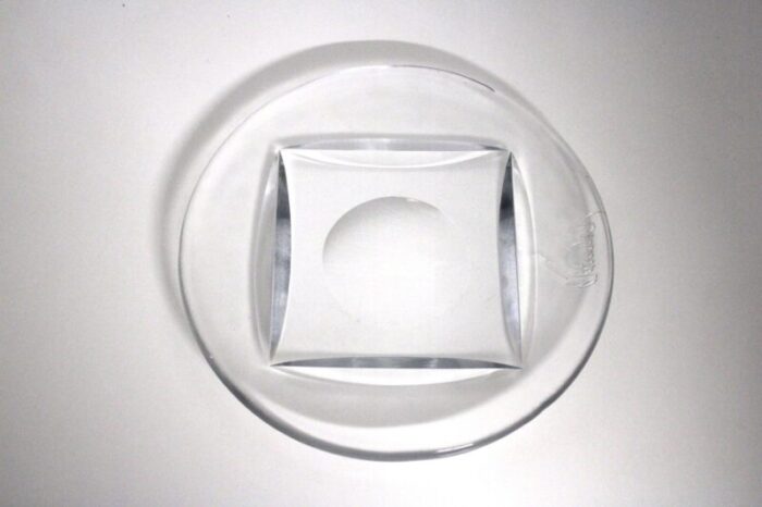 optically polished glass plate from cj riedel 1960s 0773