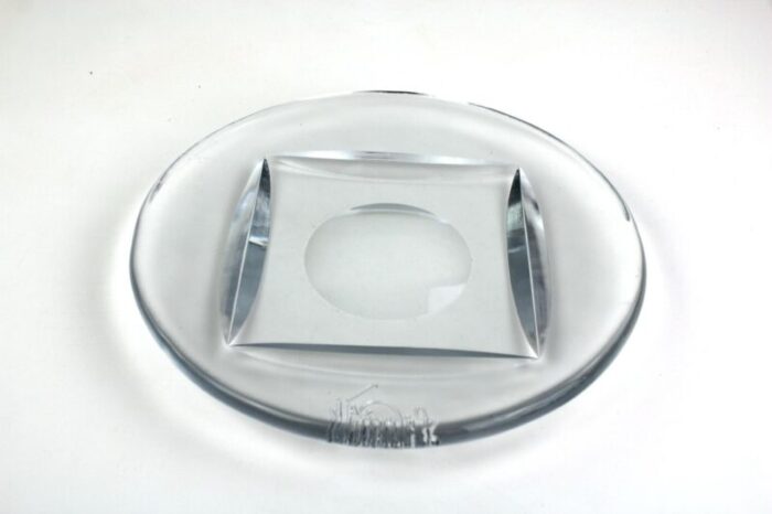 optically polished glass plate from cj riedel 1960s 7691