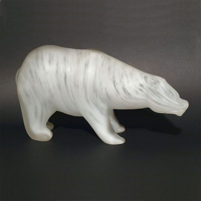 orso polare sculpture by walter furlan and salviati c 1970s 2