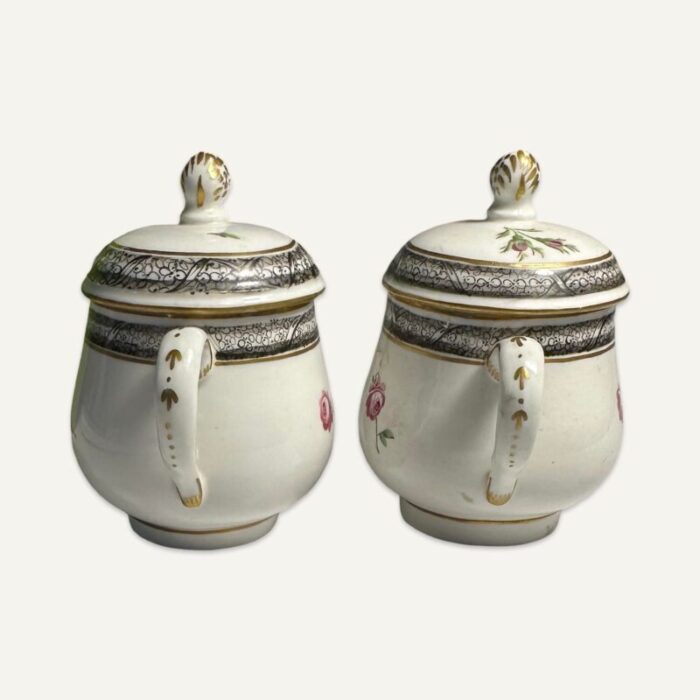 pair of 18th century ludwigsburg porcelain pots de creme 1329