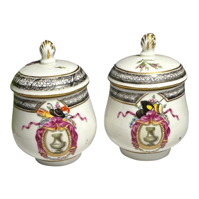 pair of 18th century ludwigsburg porcelain pots de creme 5438