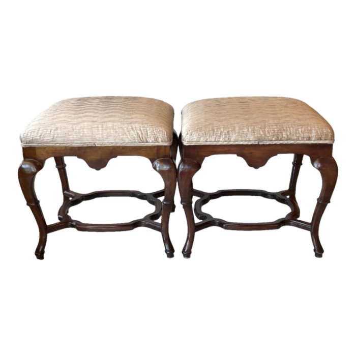 pair of late 20th century lewis mittman georgian style benches 1924