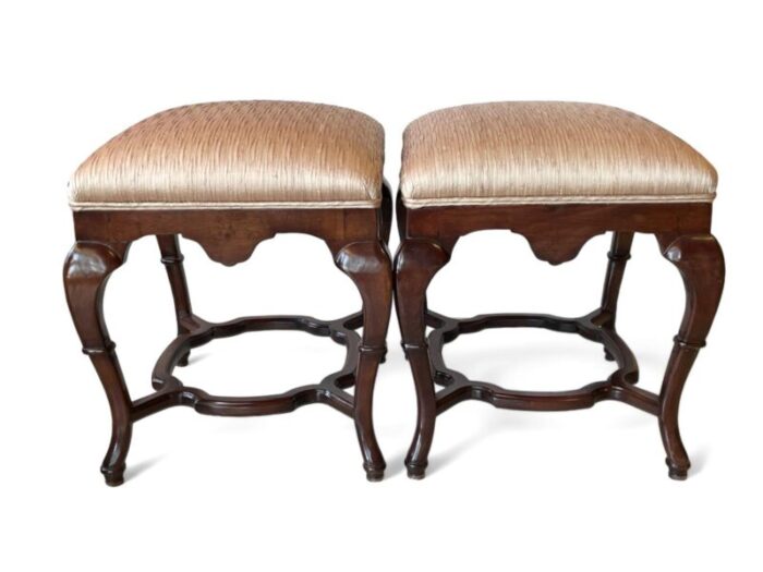 pair of late 20th century lewis mittman georgian style benches 9299