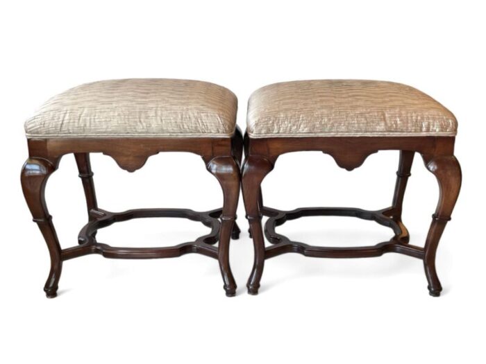 pair of late 20th century lewis mittman georgian style benches 9895