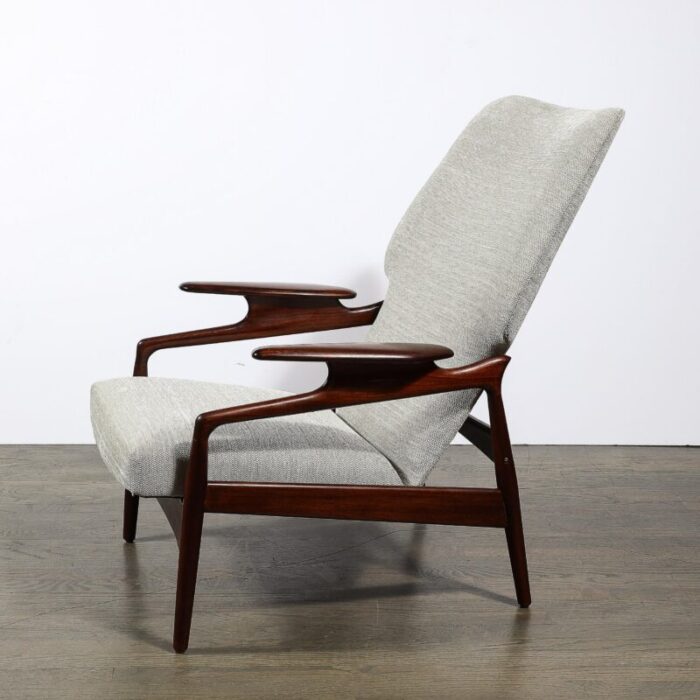 pair of mid century danish teak reclining chairs for advance design by john bone 3592