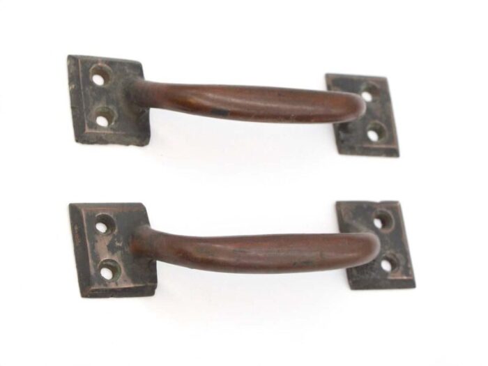 pair of vintage 575 in bronze window lift or drawer pulls 2991