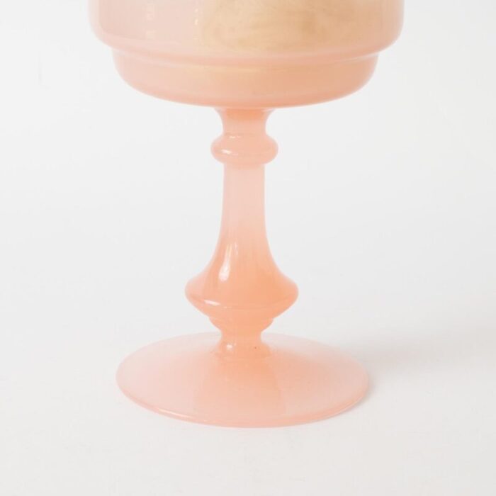 pink opaline glass fragrance lamp from verrerie de portieux and lampe berger 1950s 6