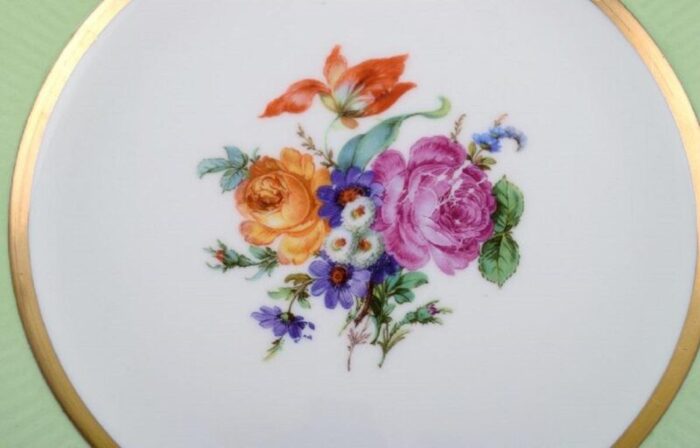 plate in hand painted porcelain with floral motif from royal copenhagen 2