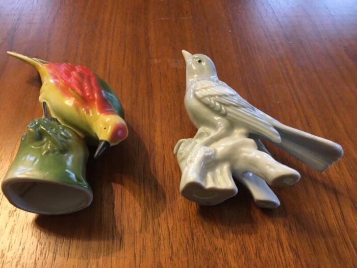 porcelain birds 1950s set of 2 14