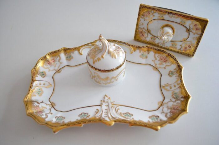 porcelain inkstand from fuerstenberg 1950s 1